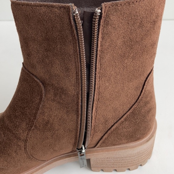 Seven brown Bestie Boot chelsea boot mid-calf lug sole side zip boot - Picture 9 of 16